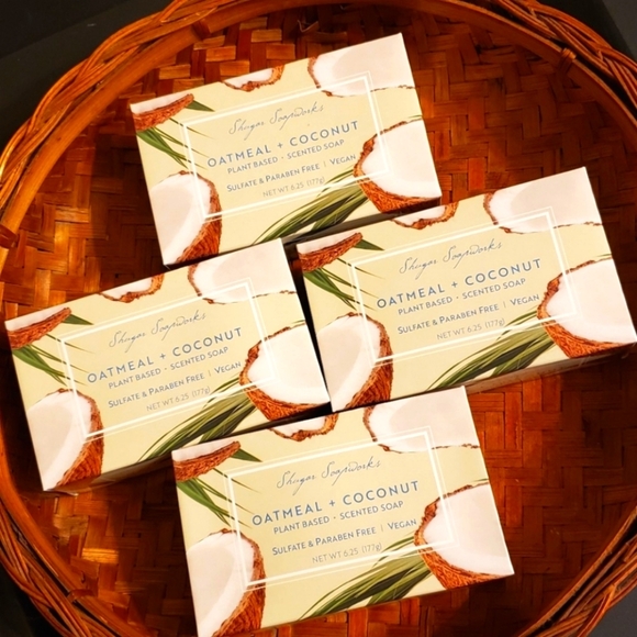 NEW 2 Venezia Oatmeal & Coconut  Luxury Soap Large Sensitive Aromatherapy Body - Picture 1 of 9